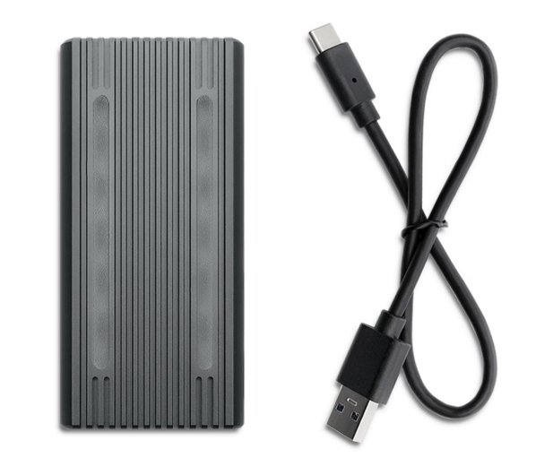 QOLTEC Obudowa M.2 NVMe SATA RGB LED USB-C 4TB - 1213293 - zdjęcie 4
